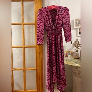 Maje , pink leopard small dress